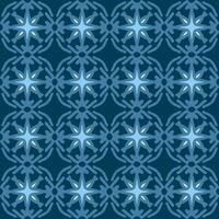 Blau Türkis aqua menthe Mandala Kunst nahtlos Muster Blumen- kreativ Design Hintergrund Vektor Illustration