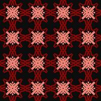 svart röd mandala konst sömlös mönster blommig kreativ design bakgrund vektor illustration