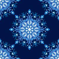 blå turkos aqua menthe mandala årgång blommig interiör sömlös platt design bakgrund vektor illustration