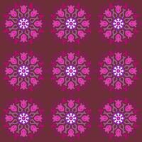 nahtlos Muster Rosa violett Mandala Blumen- kreativ Design Vektor Illustration Hintergrund