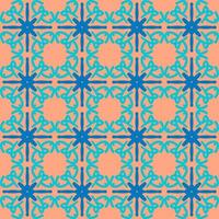 Blau Rosa Mandala Kunst nahtlos Muster Blumen- kreativ Design Hintergrund Vektor Illustration