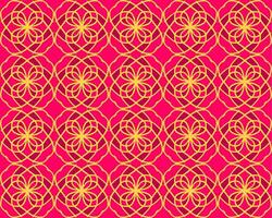 Gelb rot Mandala Blumen- kreativ nahtlos Design Hintergrund vektor