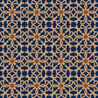 Blau braun Sahne Mandala Kunst nahtlos Muster Blumen- kreativ Design Hintergrund Vektor Illustration