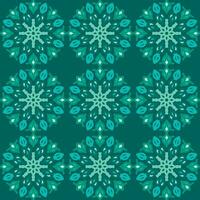 Blau Türkis aqua menthe Mandala Jahrgang Blumen- Innere nahtlos eben Design Hintergrund Vektor Illustration