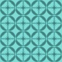 blå turkos aqua menthe mandala årgång blommig interiör sömlös platt design bakgrund vektor illustration