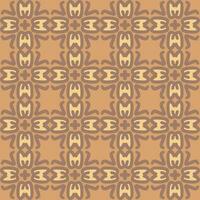 brun mandala konst sömlös mönster blommig kreativ design bakgrund vektor illustration