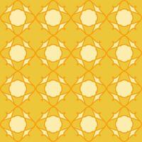 Sahne Gelb Licht Gold hell Jahrgang Blumen- Innere nahtlos eben Design Hintergrund vektor