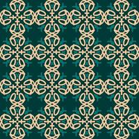 Grün Sahne Mandala Kunst nahtlos Muster Blumen- kreativ Design Hintergrund Vektor Illustration