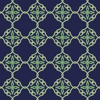grön blå turkos aqua menthe mandala konst sömlös mönster blommig kreativ design bakgrund vektor illustration