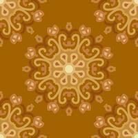 nahtlos Muster braun Mandala Blumen- kreativ Design Vektor Illustration Hintergrund