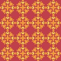 Orange rot Pfirsich Mandala Kunst nahtlos Muster Blumen- kreativ Design Hintergrund Vektor Illustration