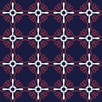 Blau rot Mandala Kunst nahtlos Muster Blumen- kreativ Design Hintergrund Vektor Illustration