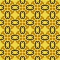 Gelb Sonne Mandala Kunst nahtlos Muster Blumen- kreativ Design Hintergrund Vektor Illustration