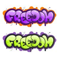 platt modern graffiti bokstäver vektor illustration
