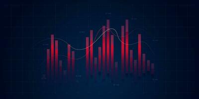 ein Usiness Graph oder Diagramm Lager Markt oder Forex Handel Graph im Grafik Konzept brauchen zum finanziell Investition oder wirtschaftlich Trends von Wirtschaft vektor