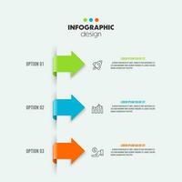 Vektor Pfeile zum Infografiken Vorlage zum Diagramme, Grafiken, Präsentationen und Geschäft Konzept Diagramme mit 3 Optionen.