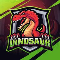 dinosaurie sport maskot logotyp design vektor