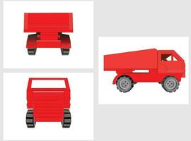 vektor bild av en miniatyr- lastbil logotyp med vit bakgrund, lämplig för Kläder och plast