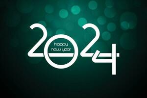glücklich Neu Jahr 2024 Platz Vorlage mit 3d hängend Nummer. Gruß Konzept zum 2024 Neu Jahr Feier vektor