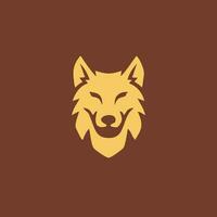 modern einfach Wolf Logo Design. Wolf Logo Vorlage vektor