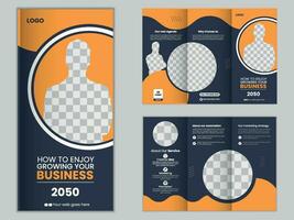 företags- trifold broschyr design mall för företag vektor