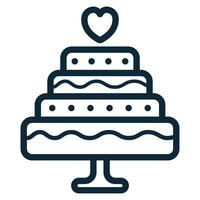 ein Hochzeit Kuchen. Vektor Symbol