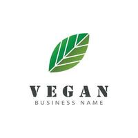 vegan Logo Vektor Vorlage Symbol Design