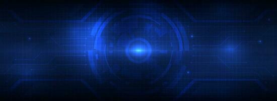 glühend Blau Technologie Kreis futuristisch Hintergrund Konzept vektor