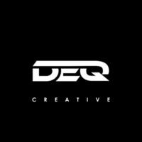 deq Brief Initiale Logo Design Vorlage Vektor Illustration