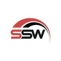 ssw Brief Logo Design Vektor