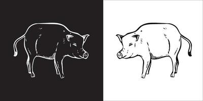 Illustration Vektor Grafik von Schwein Symbol