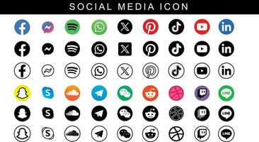 Sozial Medien Symbole - - alle im einer Vektor Symbole