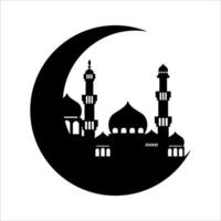 Illustration Vektor Grafik von Moschee, perfekt zum Moschee Design , Silhouette, Ramadhan Symbol, Moschee Vektor, Moschee Silhouette