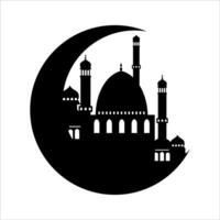 Illustration Vektor Grafik von Moschee, perfekt zum Moschee Design , Silhouette, Ramadhan Symbol, Moschee Vektor, Moschee Silhouette