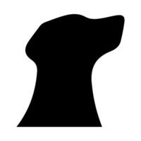 Hund Kopf Silhouette Illustration auf isoliert Hintergrund vektor