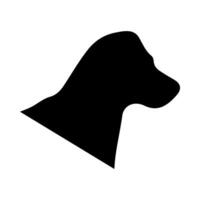 hund huvud silhuett illustration på isolerat bakgrund vektor