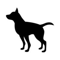 Hund Silhouette Illustration auf isoliert Hintergrund vektor