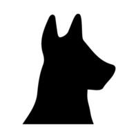 Hund Kopf Silhouette Illustration auf isoliert Hintergrund vektor