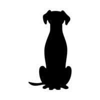 Hund Silhouette Illustration auf isoliert Hintergrund vektor