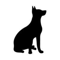 Hund Silhouette Illustration auf isoliert Hintergrund vektor