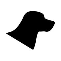 Hund Kopf Silhouette Illustration auf isoliert Hintergrund vektor