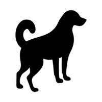 Hund Silhouette Illustration auf isoliert Hintergrund vektor