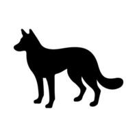 Hund Silhouette Illustration auf isoliert Hintergrund vektor