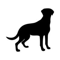 Hund Silhouette Illustration auf isoliert Hintergrund vektor