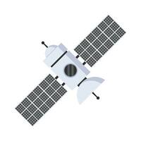 platt illustration av Plats satellit på isolerat bakgrund vektor