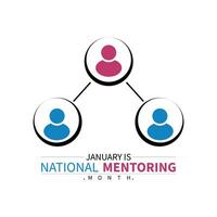 National Mentoring Monat im Januar. Bildung Konzept. Banner, Poster, Karte, Hintergrund Design. vektor