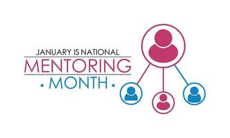 National Mentoring Monat im Januar. Bildung Konzept. Banner, Poster, Karte, Hintergrund Design. vektor