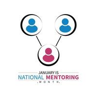 National Mentoring Monat im Januar. Bildung Konzept. Banner, Poster, Karte, Hintergrund Design. vektor