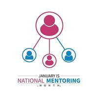 National Mentoring Monat im Januar. Bildung Konzept. Banner, Poster, Karte, Hintergrund Design. vektor