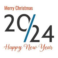 fröhlich Weihnachten, glücklich Neu Jahr 2024 Logo Design vektor